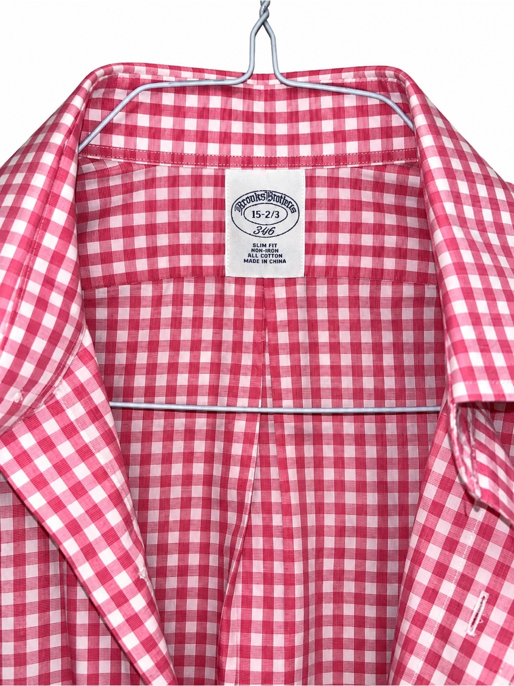 Brooks Brothers Pink Gingham Button-Down Shirt